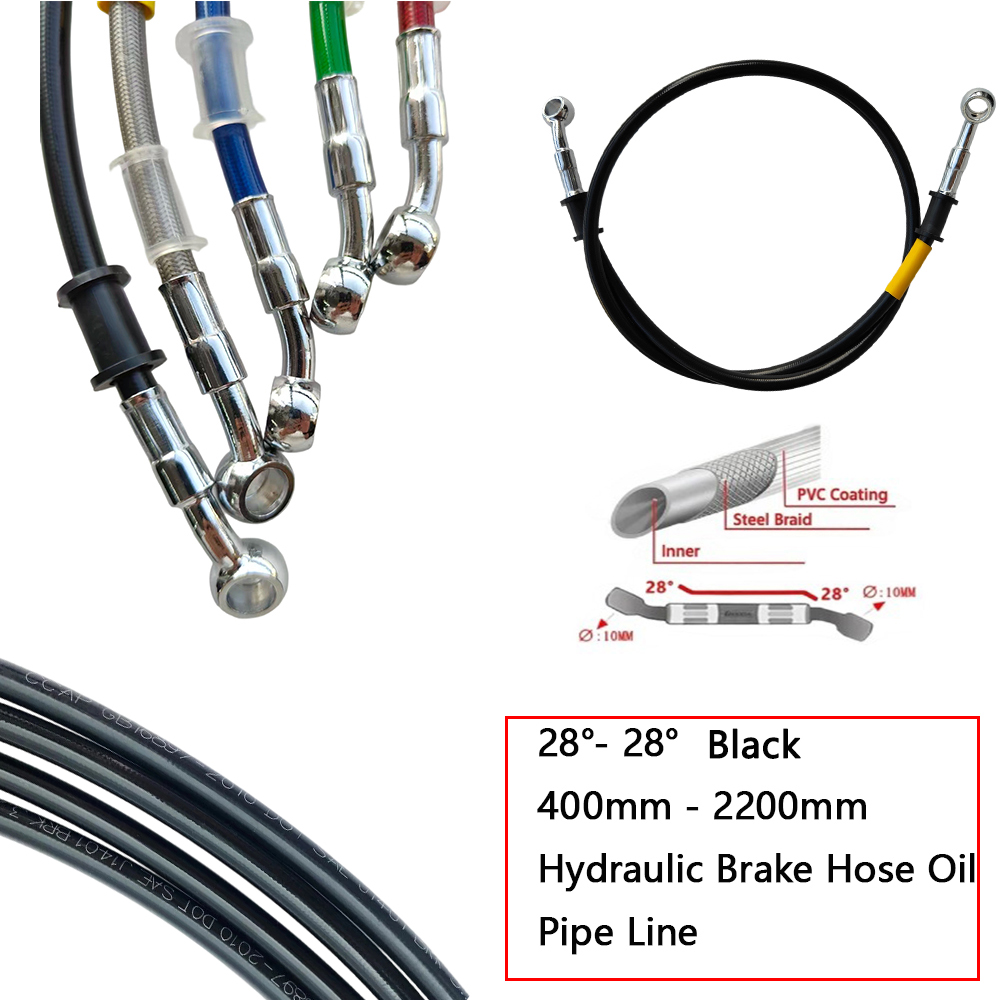 28 ° -28 °   검정색 브레이드 유압 브레이크  - Braided Line 리뷰 및 가격